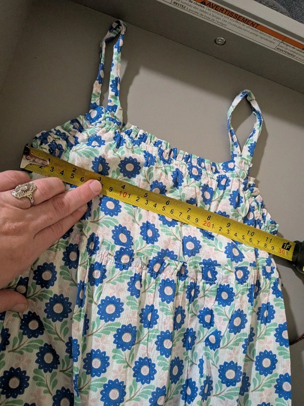 Mini Boden Blue Floral Sundress 9-10